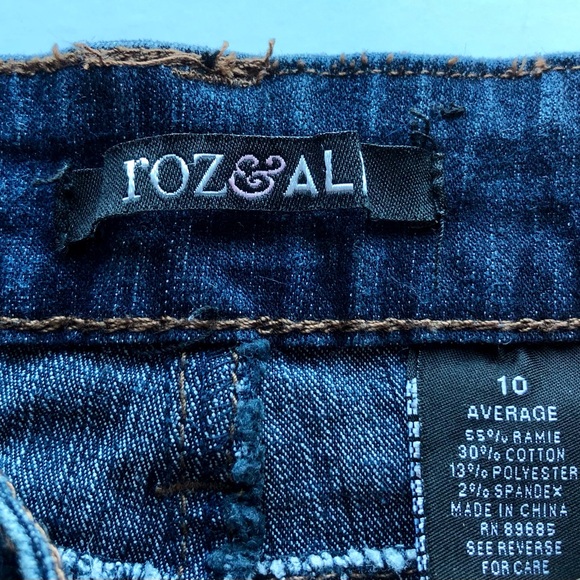 Roz & Ali Embroidered Embellished Jeans SZ 10 - Picture 7 of 14